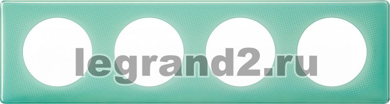 Рамка четырехместная Legrand Celiane (бирюзовый муар) Рамка четырехместная Legrand Celiane (бирюзовый муар)