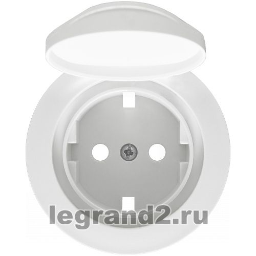 Влагозащищенная лицевая панель Celiane для розетки, немецкий стандарт (белая)