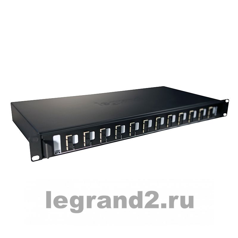 032161 Полка оптическая укомплектованная выдвижная - 19'' - 1U - 12 SC ...