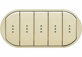 Лицевая панель Celiane для выключателя с 5 клавишами и подсветкой, слоновая кость