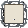 Одноклавишный выключатель Legrand Inspiria с подсветкой/индикацией на автозажимах (Слоновая кость)