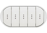 Лицевая панель Celiane для выключателя с 5 клавишами и подсветкой, белая