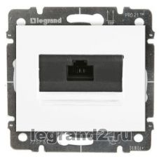 Розетка RJ45 - 1 разъем Кат.5e с лицевой панелью Legrand Galea Life (белый) Розетка RJ45 - 1 разъем Кат.5e с лицевой панелью Legrand Galea Life (белый)