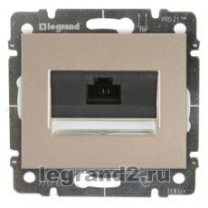 Розетка RJ45 - 1 разъем Кат.5e с лицевой панелью Legrand Galea Life (титан) Розетка RJ45 - 1 разъем Кат.5e с лицевой панелью Legrand Galea Life (титан)