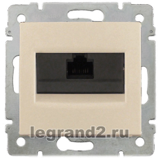 Розетка RJ45 Кат.5e UTP Legrand Valena (слоновая кость) на захватах Розетка RJ45 Кат.5e UTP Legrand Valena (слоновая кость) на захватах