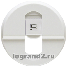 Лицевая панель Celiane для розетки RJ45, белая Лицевая панель Celiane для розетки RJ45, белая