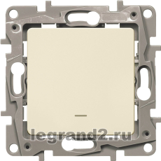 Переключатель с подсветкой 10AX Legrand Etika (слоновая кость) Переключатель с подсветкой 10AX Legrand Etika (слоновая кость)