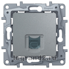 Розетка RJ45 Кат.6 UTP Legrand Etika (алюминий) Розетка RJ45 Кат.6 UTP Legrand Etika (алюминий)