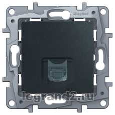 Розетка RJ45 Кат.6 UTP Legrand Etika (антрацит) Розетка RJ45 Кат.6 UTP Legrand Etika (антрацит)