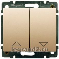 Клавишный выключатель для управления жалюзи Legrand Galea Life (титан) Клавишный выключатель для управления жалюзи Legrand Galea Life (титан)